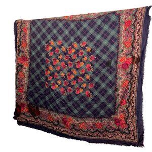 Almar Vintage Italian rich saturated colors blue black watch tartan plai…